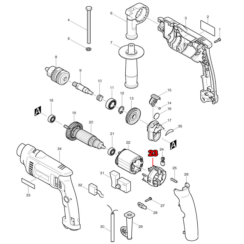 Makita Drill Hp1640 - 마키타 HP 1620 HP1620 HP1621 HP1640