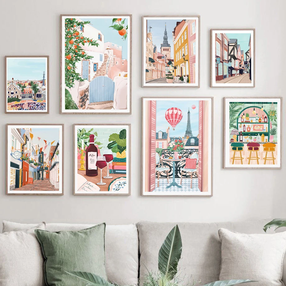 Commercial Wall Printing - 1pc 프레임리스 캔버스 페인팅 미니멀리스트 캔버스