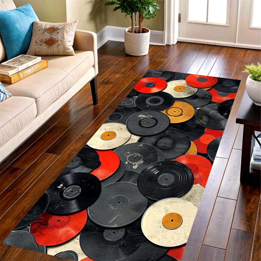Commercial Vinyl Printing Machine - 빈티지 비닐 레코드 롱 러너 러그,
