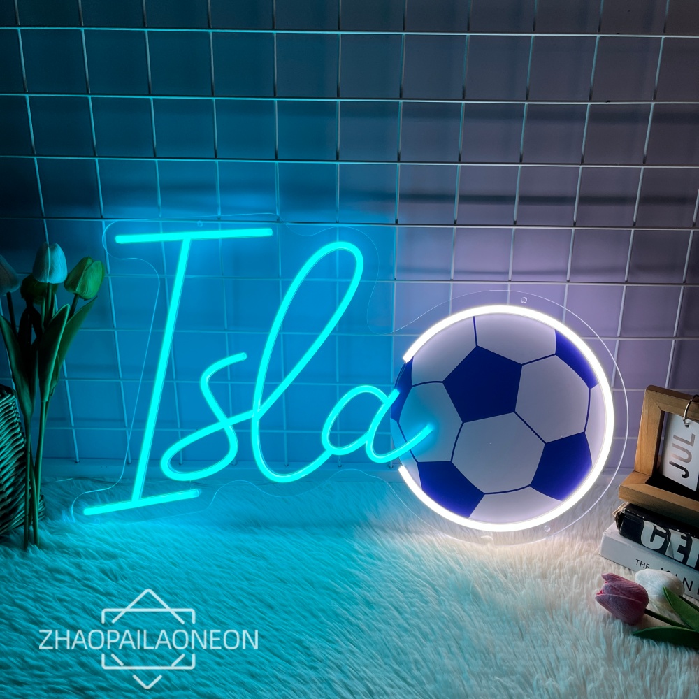 맞춤형 네온사인 이름 LED 조명 축구 UV 프린팅 볼 - Commercial Wall Printing 리뷰 및 가격