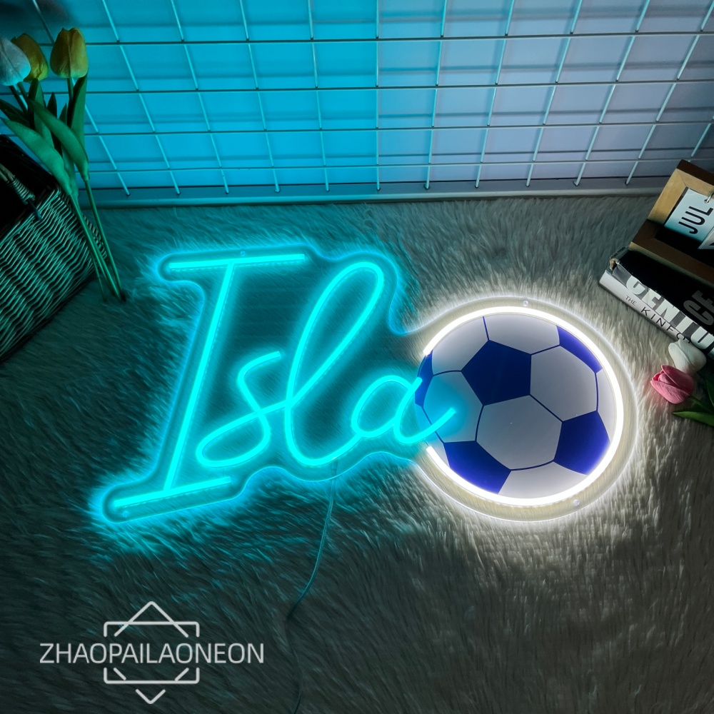 맞춤형 네온사인 이름 LED 조명 축구 UV 프린팅 볼 - Commercial Wall Printing 리뷰 및 가격