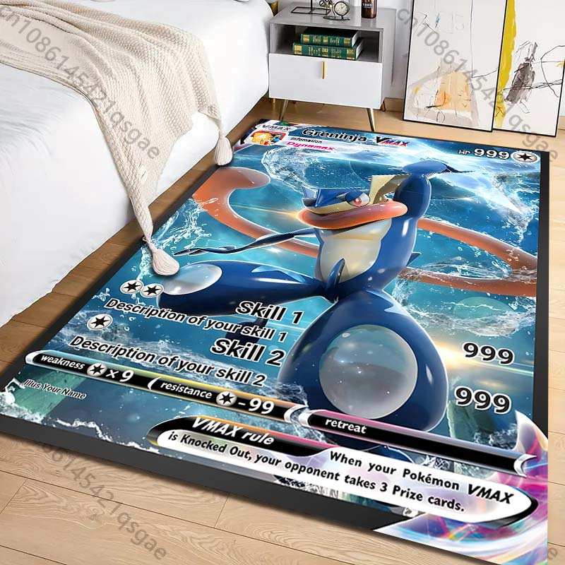 1PC 포켓몬 그레닌자 카드 프린트 카펫 거실 침실 어 - Commercial Printing & Graphics 리뷰 및 가격