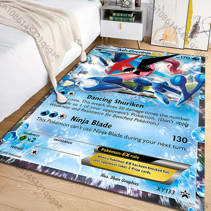 1PC 포켓몬 그레닌자 카드 프린트 카펫 거실 침실 어 - Commercial Printing & Graphics 리뷰 및 가격