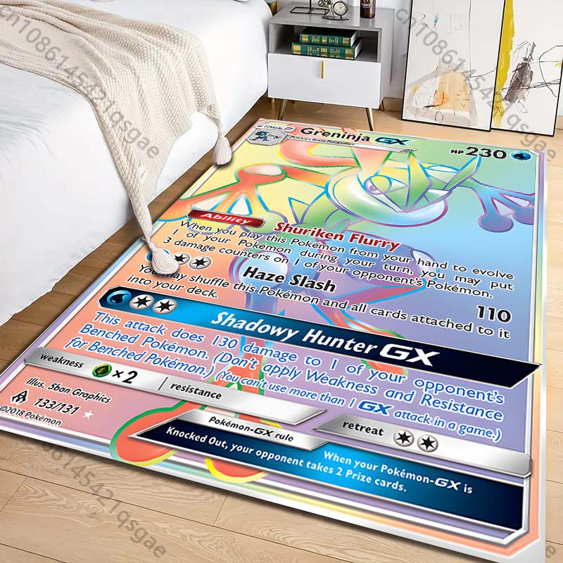 1PC 포켓몬 그레닌자 카드 프린트 카펫 거실 침실 어 - Commercial Printing & Graphics 리뷰 및 가격