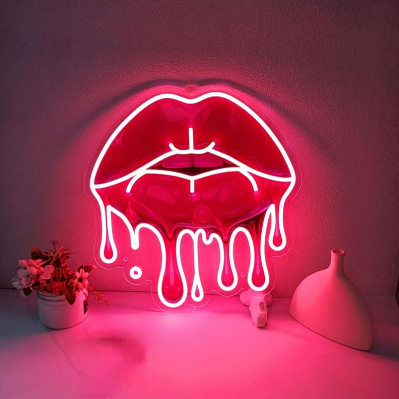 녹는 입술 UV 인쇄 네온 사인 LED 섹시한 네온 불 - Commercial Wall Printing 리뷰 및 가격