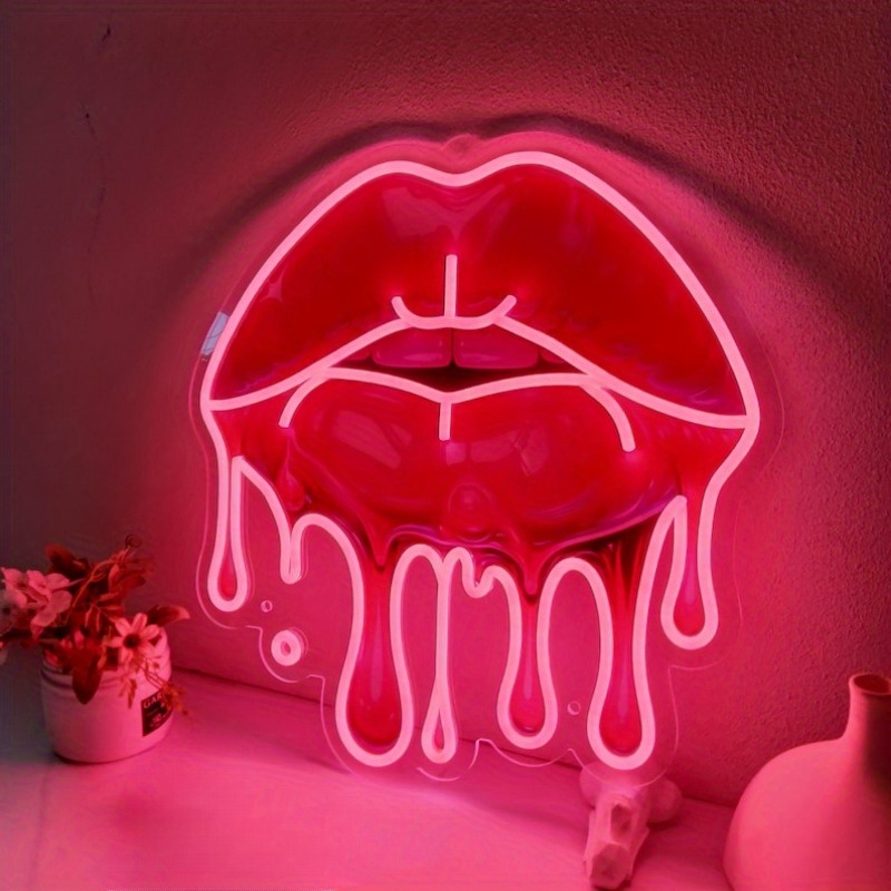 녹는 입술 UV 인쇄 네온 사인 LED 섹시한 네온 불 - Commercial Wall Printing 리뷰 및 가격