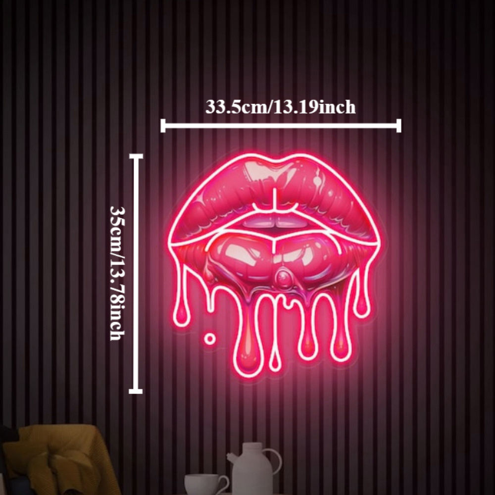 녹는 입술 UV 인쇄 네온 사인 LED 섹시한 네온 불 - Commercial Wall Printing 리뷰 및 가격