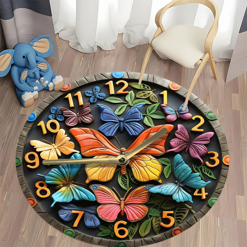 3D 입체 나비 숲 벽시계 프린트 매트 대형 장식 러그 - Commercial Wall Printing 리뷰 및 가격