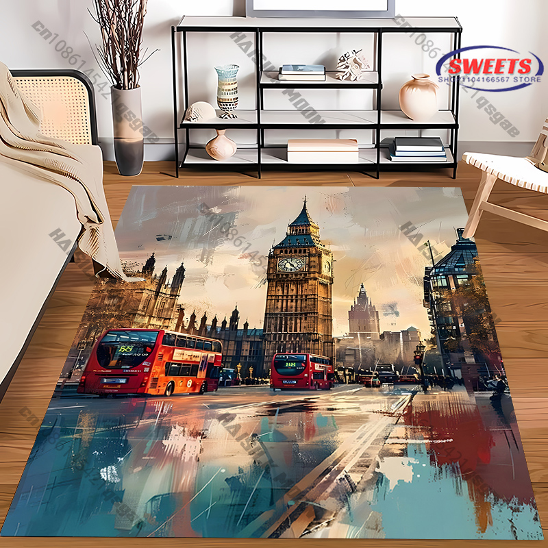 무료 배송! 빅벤 런던 풍경 패턴 프린트 러그(거실용) - Commercial Printing London 리뷰 및 가격