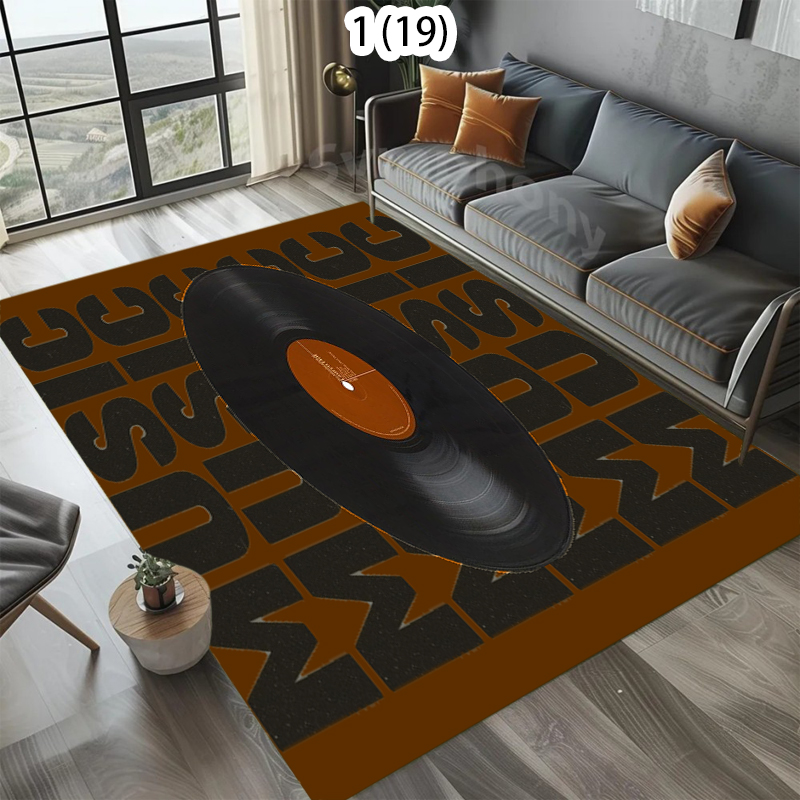 다채로운 색상의 비닐 레코드 패턴 소프트 러그, 세탁  - Commercial Vinyl Printing Machine 리뷰 및 가격